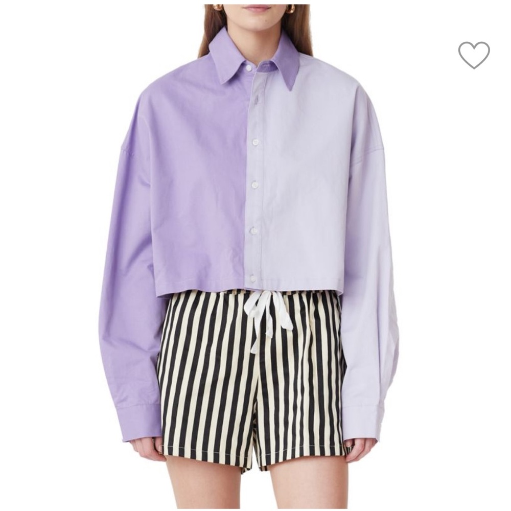 Blanca Thomas TwoTone Cropped Shirt
Purple Contrast